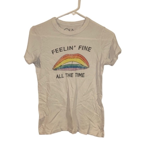 Chaser Tops - CHASER Small White Graphic Tee Shirt